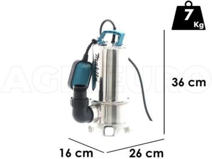 Pompe à immersion électrique pour eaux chargées Makita PF1110
